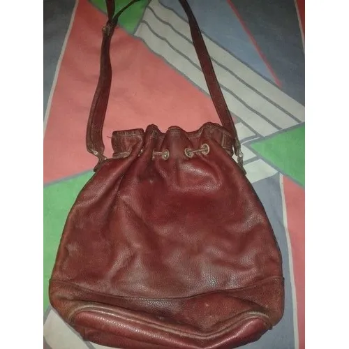 Bolso De Cuero Puro Y Legitimo Usado Damas 