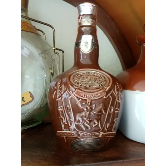Botella Royal Salute Antigua Muestra Producto Vacia Decorar