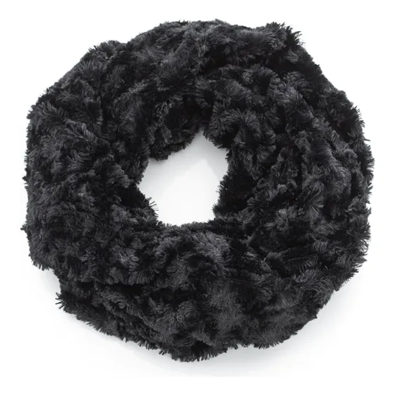 Cuello Bufanda De Piel Sintetica Circular Peluche Abrigo