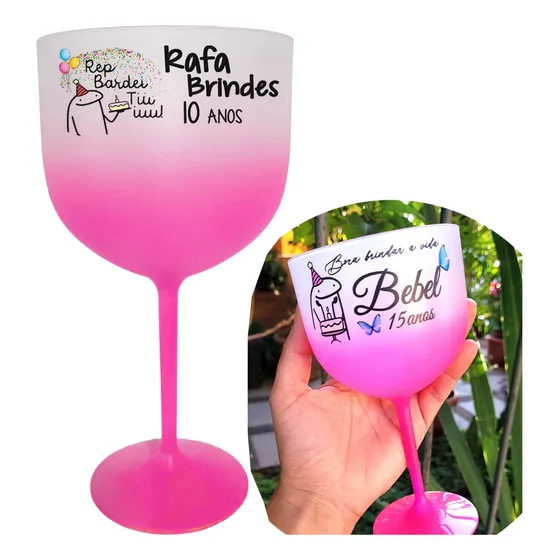 40 Taças De Gin Degradê Personalizado