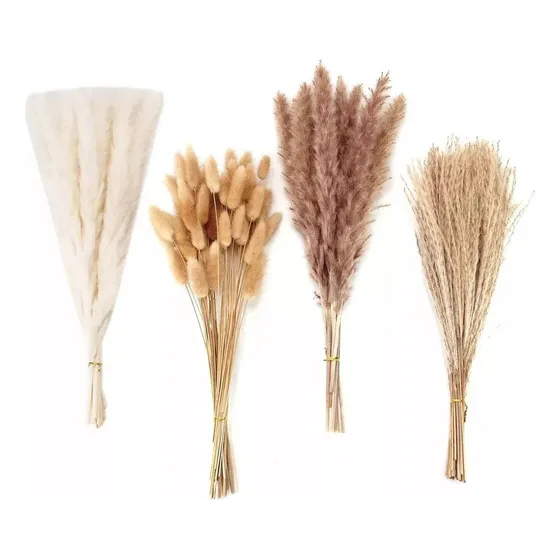 110 Peças Secas De Capim De Pampas, Decoração De Capim De