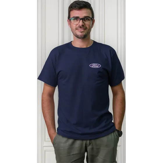 Camiseta T-shirt Remera Masculina Moda Bordada Logo Ford