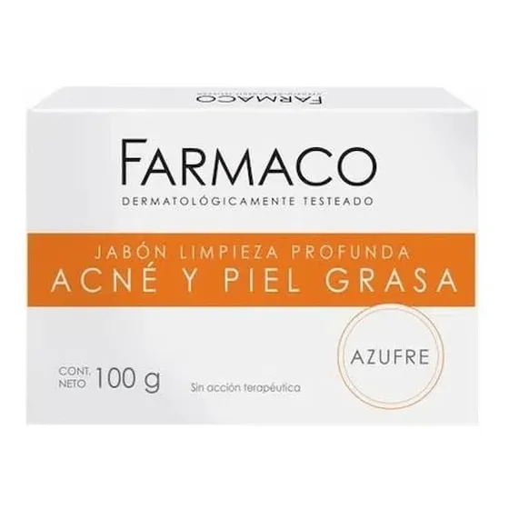 Farmaco Jabon En Barra Acne Y Piel Grasa 100 Gr