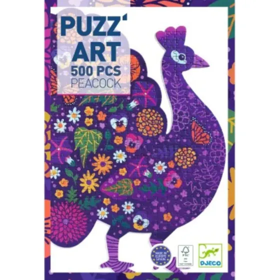 Puzzle Art Peacock 500 Piezas Djeco