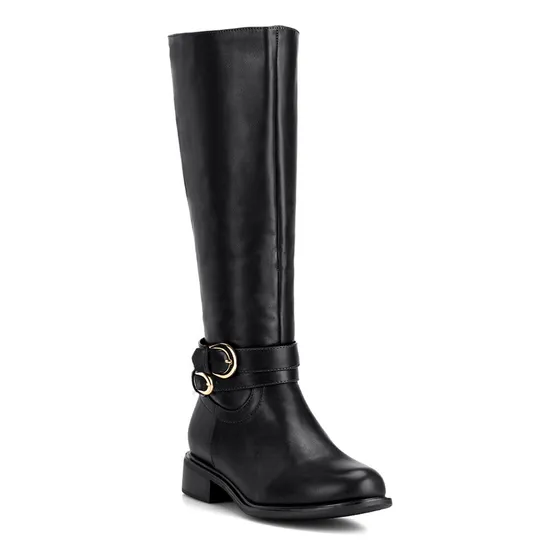 Botas Largos Mujer Botas Rectas Diario Moda Cuero Liso Weide