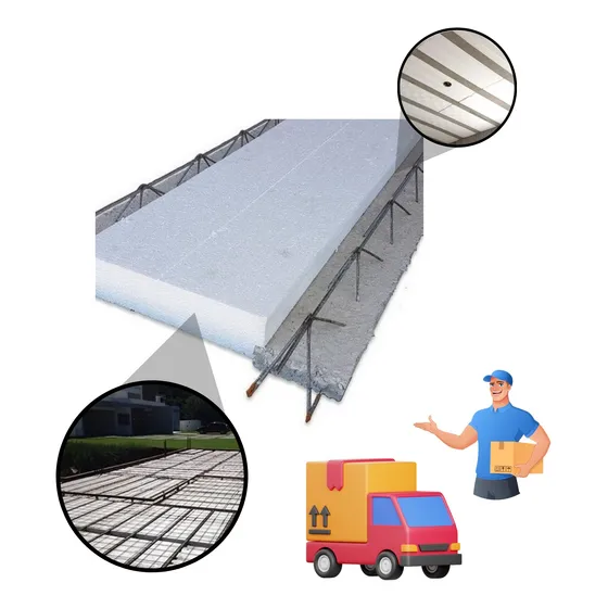 Isopor Para Laje Treliçada 100x33x6,5cm H8 - 10 Unidades