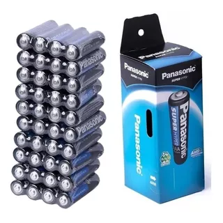 Pilha Aaa Panasonic Super Hyper CilĂndrica Palito - Tubo Com 40 Unidades Pilha Aaa Panasonic Super Hyper CilĂndrica Palito - Tubo Com 40 Unidades