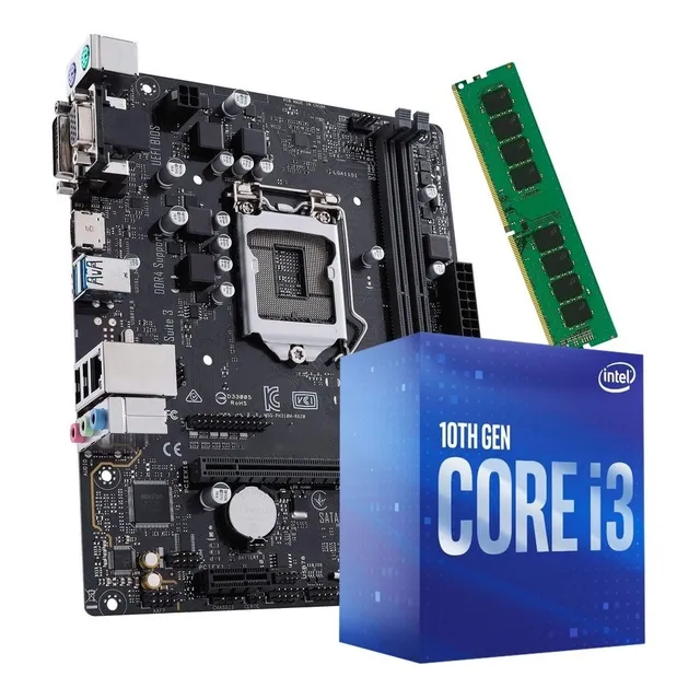 Actualizacion Combo Intel Core I3 10100f + 16gb + Mother
