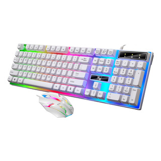 Pacote De Teclado Luminoso Colorido Suspenso Com Fio Usb Pacote De Teclado Luminoso Colorido Suspenso Com Fio Usb