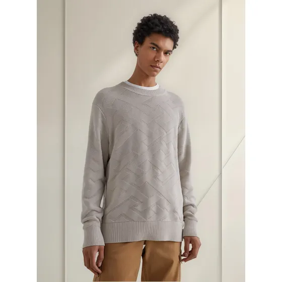 Saco Gris Amplio De Punto Para Hombre Tommy Hilfiger