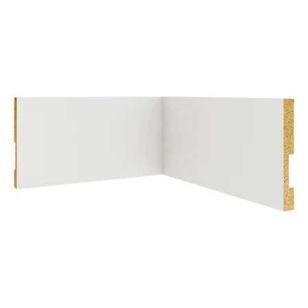 Kit 10 Rodapé 7cm Laminado Resistente 18 Metros Mdf Liso