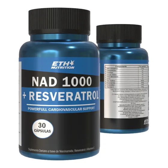 Eth NAD 1000 + Resveratrol Suplemento en cápsulas x 30