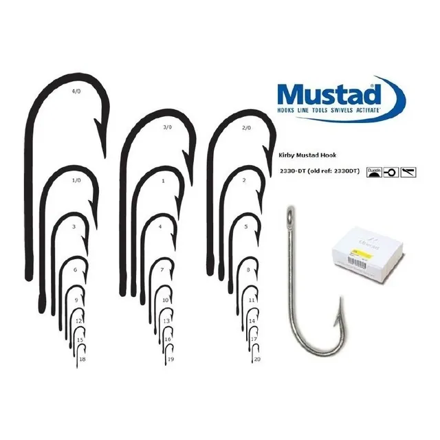 Anzuelo Mustad Original T/kirby Duratin 1/0 Caja X 100 Pza