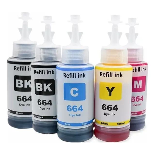 Kit X 5 Tintas Para Epson 664 L210 L395 L495 L555 L355