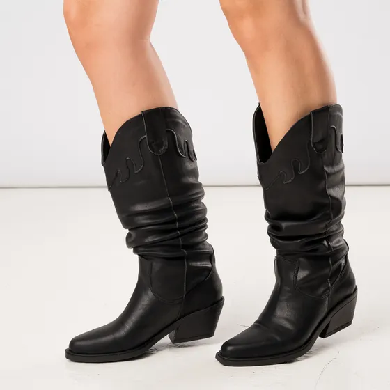 Bota Mujer Lady Comfort Media Caña Texana Dia Noche Comoda
