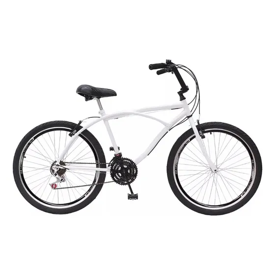 Bicicleta Caiçara Beach Aro 26 Praiana Confort 18v Krs Cor Branco