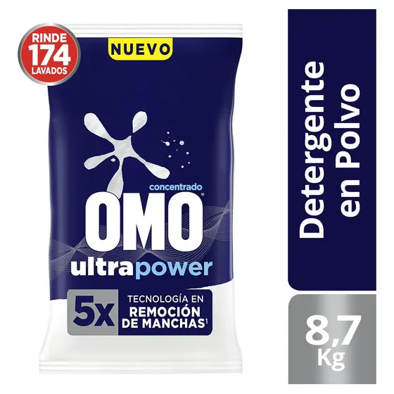 Omo Matic Ultra Power Polvo 8,7kg | Cuotas sin interés
