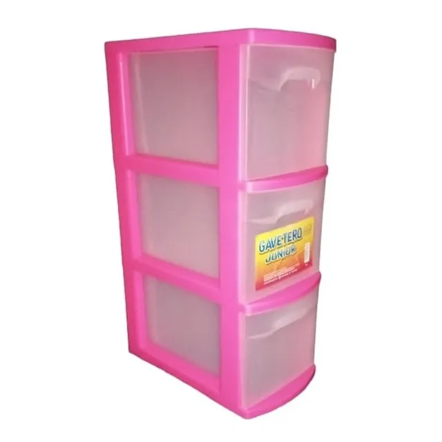 Gavetero Plastico 3 Gavetas Pequeño Tutti Hogar