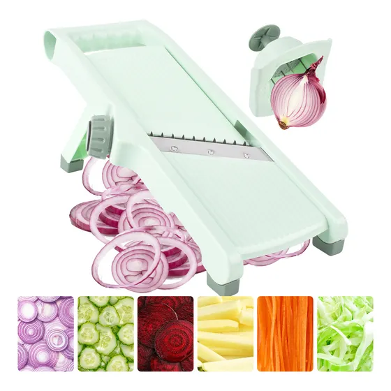 Mandolina Cortador Verduras Rallador Verduras Picador Cocina Color Verde Claro