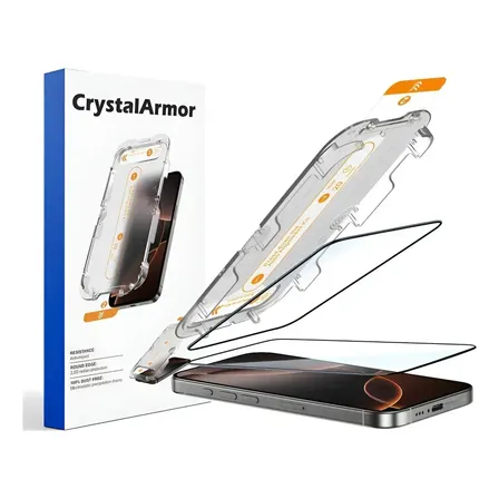 Crystalarmor Kit Com 2 Película 3d Aplicador iPhone Tds Mod iPhone-17 Promax