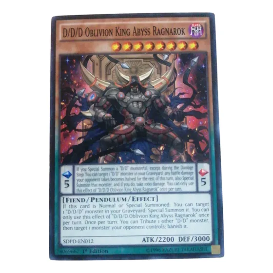 Yugioh D/d/d Oblivion King Abyss Ragnarok Comun