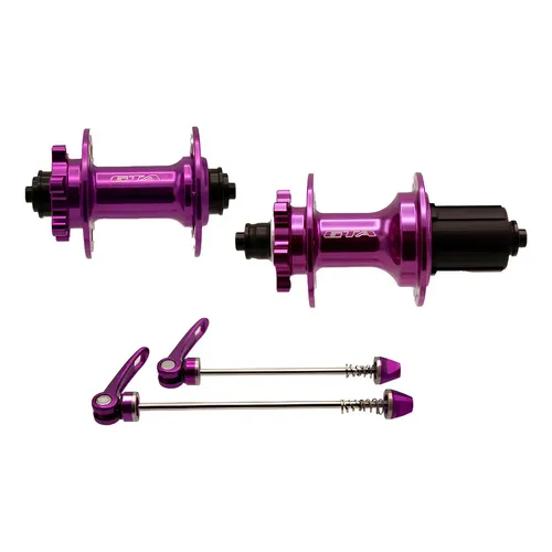 Par Cubo Gta Rolamento Rosca Alumínio V-brake 36 Furos Cor Laranja