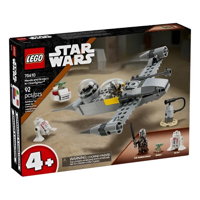Star Wars Lego. Caza Estelar N-1 De Mando Y Grogu 92 Pzs