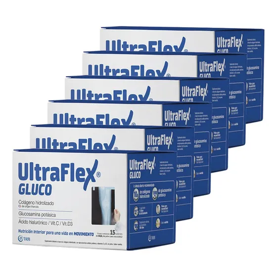 Pack 6 Ultraflex Gluco Colágeno Hidrolizado Glucosamina