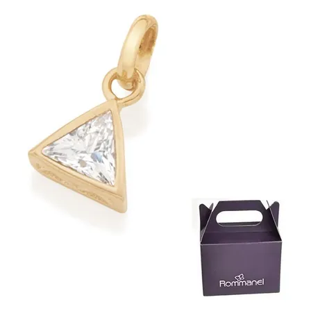 Pingente Solitário Triângulo Zircônia Rommanel 542148