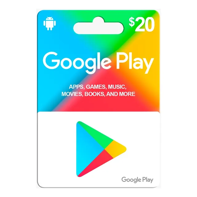 Google Play Store 20 Usd Gift Card