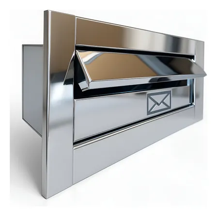 Caixa De Correios Inox De Embutir Moderna Carta Muro