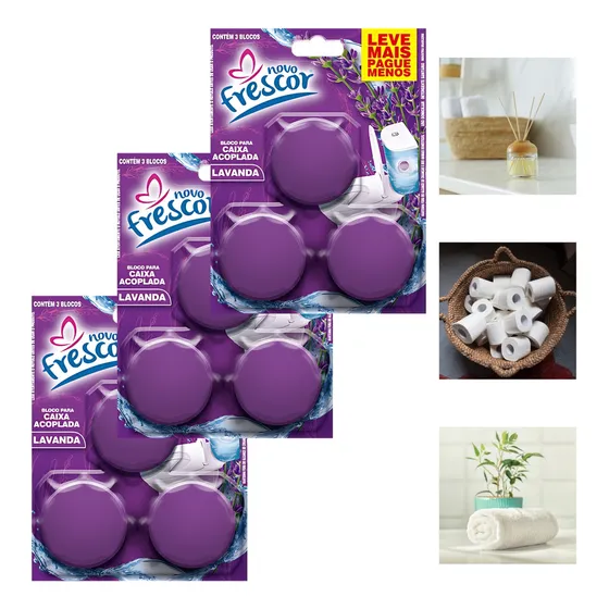 Tabletes Pedra Bloco Sanitário Caixa Acoplada Kit 9 Unidade