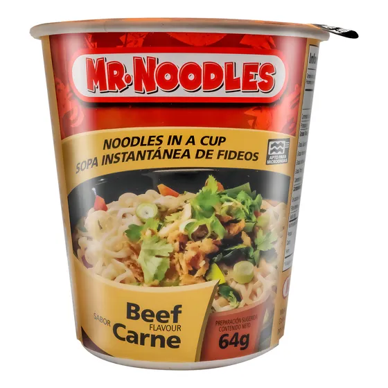 Mr.noodles Sopa Instantánea De Fideos Sabor Carne 12 Un