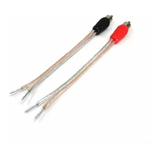 Cable Adaptador Altavoz Conector Rca Color Negro Rojo