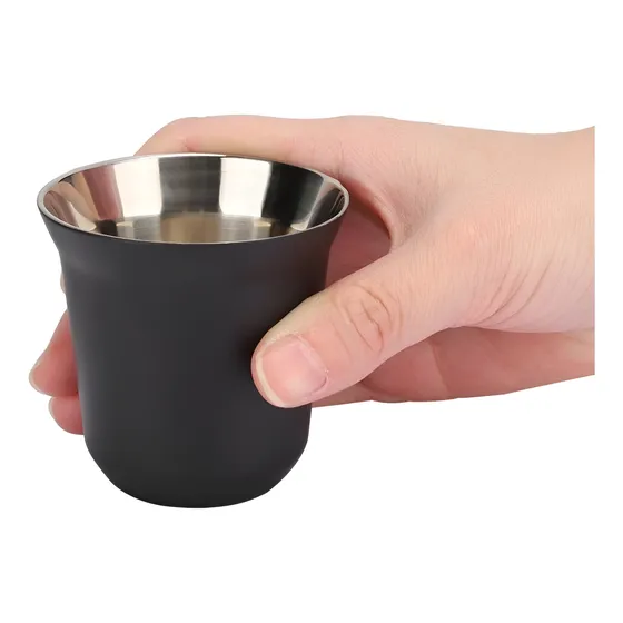 Jogo Xícaras Café Pixie Espresso Parede Dupla Inox Térmica