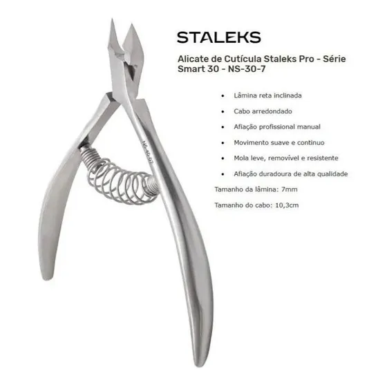 Alicate Cutícula Staleks Pro Profissional Smart 30 Ns-30-7mm