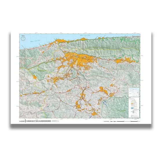 Mapa Caracas Y Sus Alrededores Tamaño Gigante