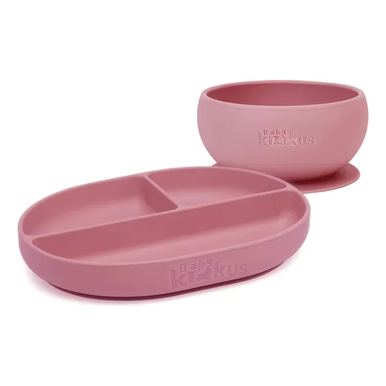 Set Alimentación Plato Tres Divisiones+ Bowl Silicona Bebe