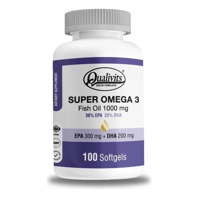 Qualivits® Super Omega 3 Fish Oil 1000mg X 100 Cápsulas Sabo