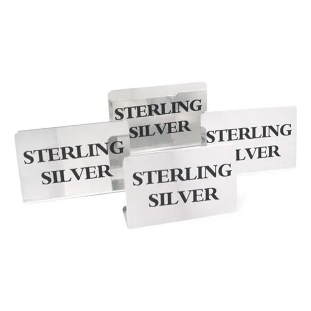 Findking 4 Letreros De Exhibicion Joyeria De Plata Esterli