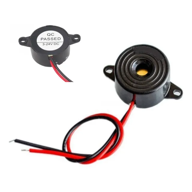5x Buzzer Ativo Contínuo Sirene Alta Sfm-20b Dc 3-24v Apito