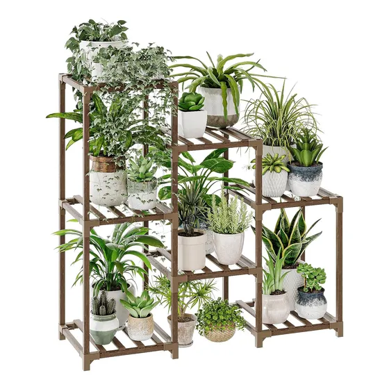 Soporte Para Plantas De Madera Interiores Y Exteriores