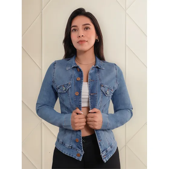 Chamarra Mujer Mezclilla Calidad Premium