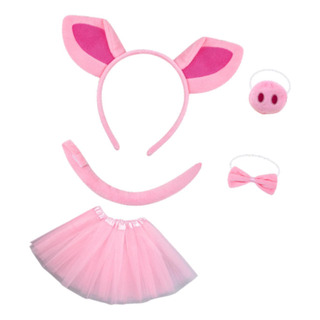Conjunto De Disfraz De Cerdo, Accesorios, Falda De Tul Conjunto De Disfraz De Cerdo, Accesorios, Falda De Tul