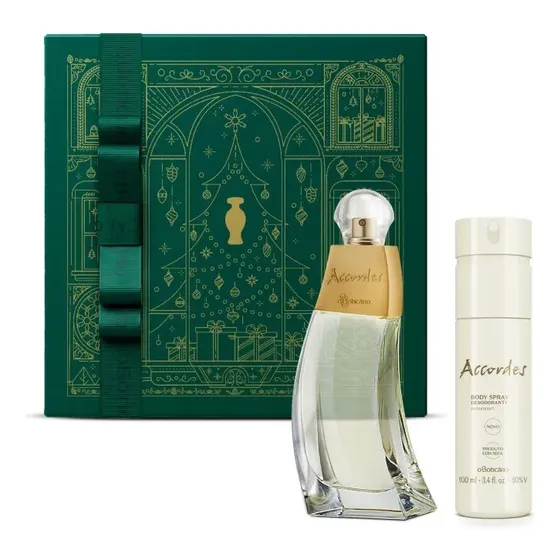 Combo Presente Dia Das Mães Accordes, 1 Desodorante Colônia 80ml, 1 Body Spray Desodorante 100ml, 1 Caixa De Presente