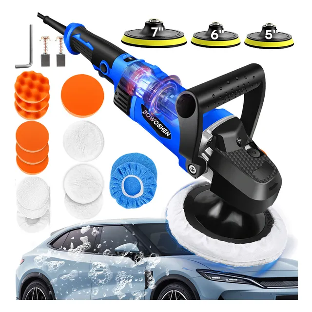 Pulidora Lijadora Eléctricos Para Auto Alijar Esponja 180mm Con 6 Velocidad