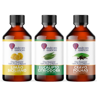 Kit De Óleos Eucalipto + Cravo + Limão - 100ml Kit De Óleos Eucalipto + Cravo + Limão - 100ml