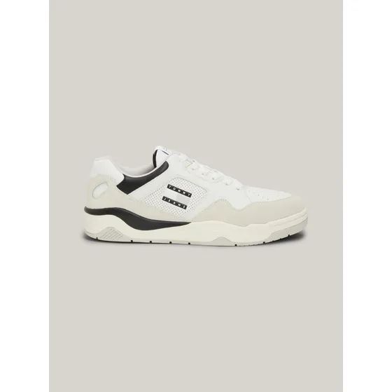 Tenis De Cuero Con Paneles A Contraste Tommy Hilfiger