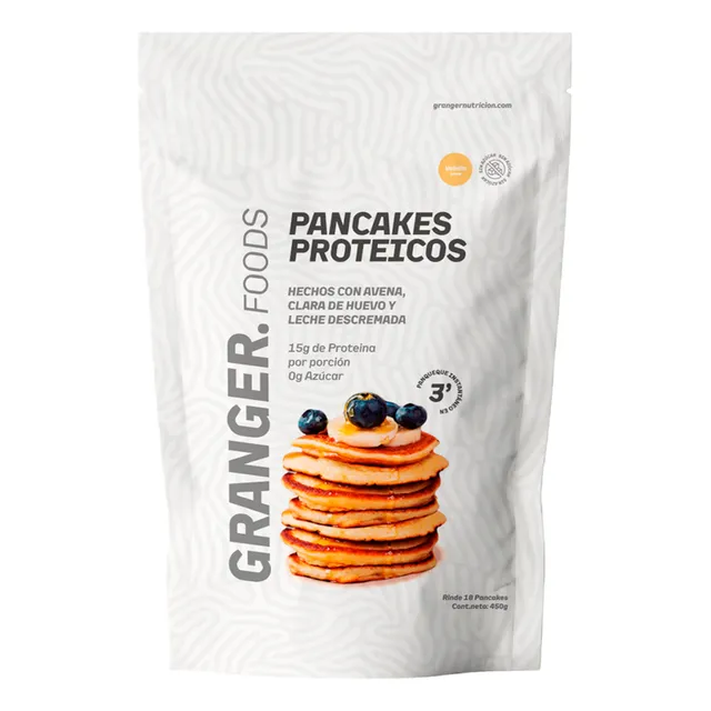 Pancakes Proteicos 450g Granger Avena 15g Proteina - Sabor Vainilla