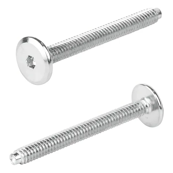 Tornillo Conector Union Niquelado Muebles 6cm X 1/4 100pzs FICUS.MX 001-75060